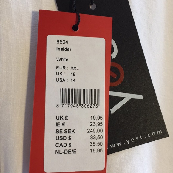 Yest Insider 8504 Stretch White Capris Leggings Activewear Size 14 - Picture 6 of 16